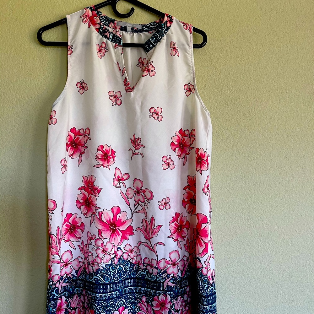 A beautiful floral beach dress